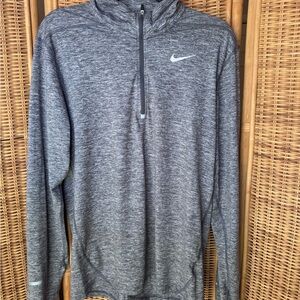 Nike Men's Heathered Gray Quarter-Zip Jacket